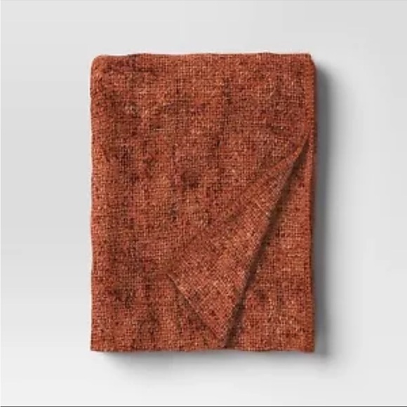 Threshold Other - Threshold 60x50" Marled Boucle Textured Wool Cozy Throw Blanket, Orange